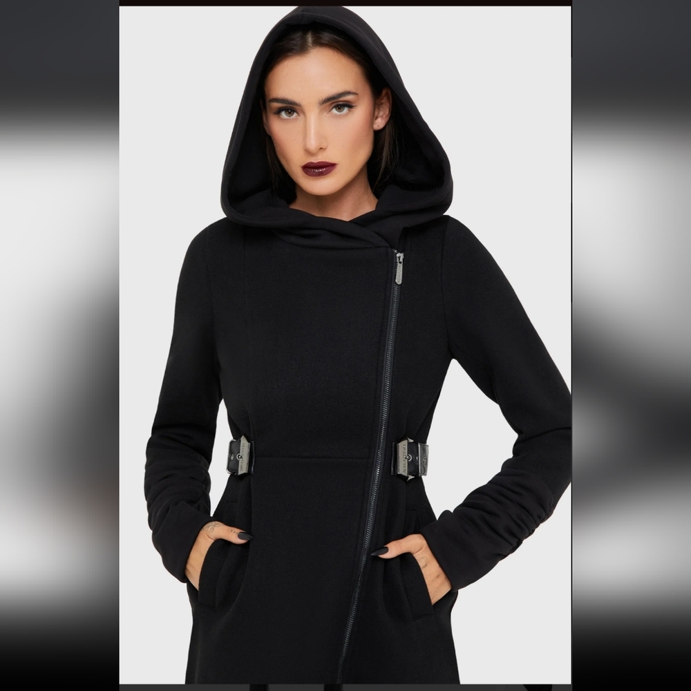 Killstar Black Hooded Coat